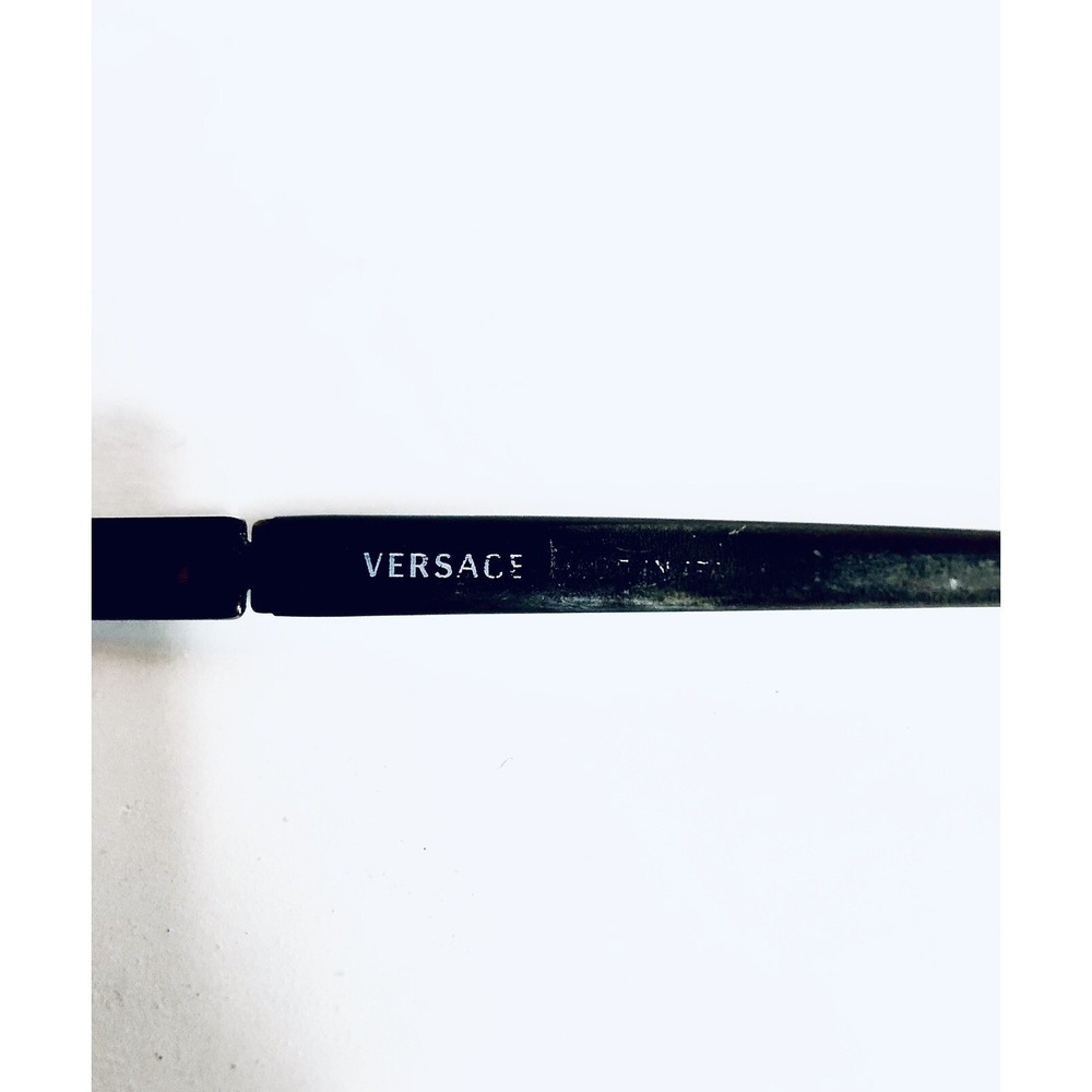 Versace Silver Metal Rectangular Glasses w Tortoise Temples Italy MOD 53 16 135 - Picture 8 of 11